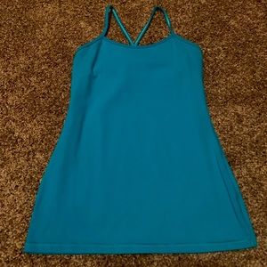 Lululemon tank. Turquoise. Size 6.